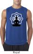 Mens Yoga Tee Buddha Lotus Pose Sleeveless Shirt