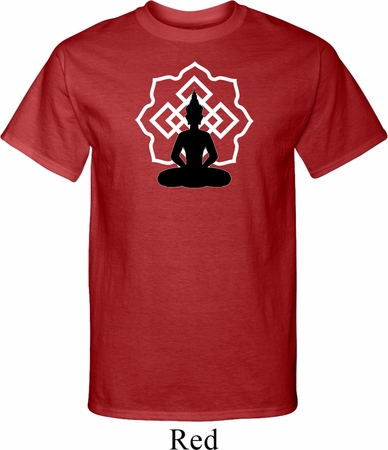 Mens Yoga Tee Buddha Lotus Pose Tall Shirt