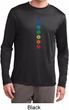 Mens Yoga Tee Diamond Chakras Dry Wicking Long Sleeve