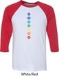 Mens Yoga Tee Diamond Chakras Raglan Shirt