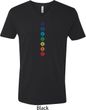 Mens Yoga Tee Diamond Chakras V-neck Shirt