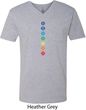 Mens Yoga Tee Diamond Chakras V-neck Shirt