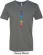 Mens Yoga Tee Diamond Chakras V-neck Shirt