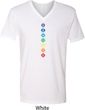 Mens Yoga Tee Diamond Chakras V-neck Shirt