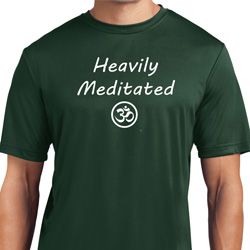 Mens Yoga Tee Heavily Meditated with OM Moisture Wicking T-shirt