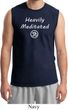 Mens Yoga Tee Heavily Meditated with OM Muscle Shirt