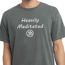 Mens Yoga Tee Heavily Meditated with OM Pigment Dyed T-shirt