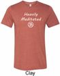 Mens Yoga Tee Heavily Meditated with OM Tri Blend Tee
