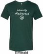 Mens Yoga Tee Heavily Meditated with OM Tri Blend Tee