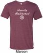 Mens Yoga Tee Heavily Meditated with OM Tri Blend Tee