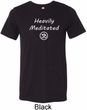 Mens Yoga Tee Heavily Meditated with OM Tri Blend Tee