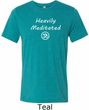 Mens Yoga Tee Heavily Meditated with OM Tri Blend Tee