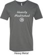 Mens Yoga Tee Heavily Meditated with OM V-neck Shirt