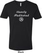 Mens Yoga Tee Heavily Meditated with OM V-neck Shirt