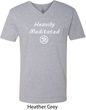 Mens Yoga Tee Heavily Meditated with OM V-neck Shirt