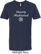Mens Yoga Tee Heavily Meditated with OM V-neck Shirt