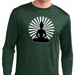 Mens Yoga Tee Meditating Buddha Dry Wicking Long Sleeve Mens Yoga Tee Meditating Buddha Dry Wicking Long Sleeve