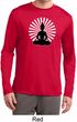 Mens Yoga Tee Meditating Buddha Dry Wicking Long Sleeve