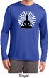 Mens Yoga Tee Meditating Buddha Dry Wicking Long Sleeve