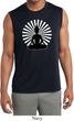 Mens Yoga Tee Meditating Buddha Dry Wicking Sleeveless Shirt
