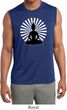 Mens Yoga Tee Meditating Buddha Dry Wicking Sleeveless Shirt