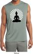 Mens Yoga Tee Meditating Buddha Dry Wicking Sleeveless Shirt