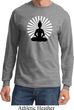 Mens Yoga Tee Meditating Buddha Long Sleeve
