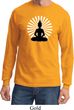 Mens Yoga Tee Meditating Buddha Long Sleeve