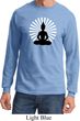 Mens Yoga Tee Meditating Buddha Long Sleeve