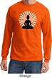Mens Yoga Tee Meditating Buddha Long Sleeve