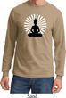 Mens Yoga Tee Meditating Buddha Long Sleeve