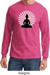 Mens Yoga Tee Meditating Buddha Long Sleeve