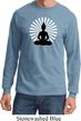Mens Yoga Tee Meditating Buddha Long Sleeve