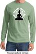 Mens Yoga Tee Meditating Buddha Long Sleeve