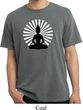Mens Yoga Tee Meditating Buddha Pigment Dyed T-shirt