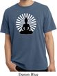 Mens Yoga Tee Meditating Buddha Pigment Dyed T-shirt
