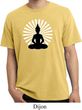 Mens Yoga Tee Meditating Buddha Pigment Dyed T-shirt