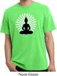 Mens Yoga Tee Meditating Buddha Pigment Dyed T-shirt