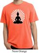 Mens Yoga Tee Meditating Buddha Pigment Dyed T-shirt