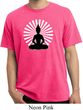 Mens Yoga Tee Meditating Buddha Pigment Dyed T-shirt