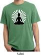 Mens Yoga Tee Meditating Buddha Pigment Dyed T-shirt