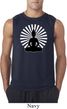 Mens Yoga Tee Meditating Buddha Sleeveless Shirt