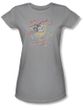 Mighty Mouse Juniors T-shirt At Your Service Girly Silver Tee