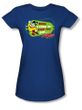 Mighty Mouse Juniors T-shirt Here I Come Girly Royal Blue Tee