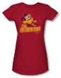 Mighty Mouse Juniors T-shirt I'm Mighty Girly Red Tee