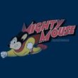 Mighty Mouse Juniors T-shirt Mighty Retro Girly Navy Blue Tee