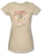Mighty Mouse Juniors T-shirt Saved My Day Girly Sand Tee