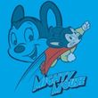 Mighty Mouse T-shirt - Double Mouse Youth Kids Turquoise Tee