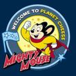 Mighty Mouse T-shirt - Planet Cheese Adult Navy Blue Tee