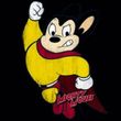 Mighty Mouse T-shirt - TV Series Classic Hero Adult Black Tee